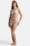 Jockey Padded Non Wired Medium Coverage T-Shirt Bra - Steel Grey Melange — thumbnail 4